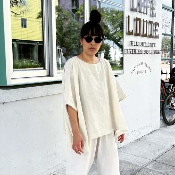 UZI NYC coarse cotton cube top - Picture 3 of 5